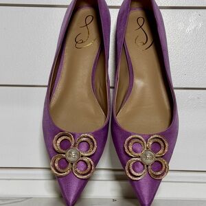 Sam Edelman Violet Flats with Gold Embellishments